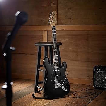 Amazon.com: Ashthorpe 39-Inch Electric Guitar (Black-Black